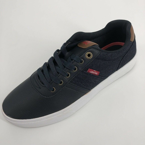Levis Shoes Canvas Faux Leather Size 9.5 Sneakers - Picture 2 of 12